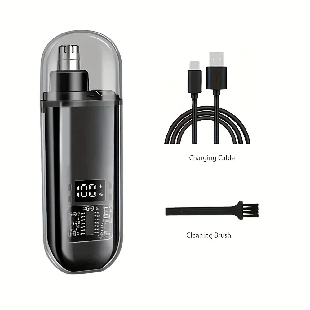 Men'S Grooming Ear Hair - Elektrischer Mini-Nasen- und Ohrenhaarschneider, kompakt, tragbar,