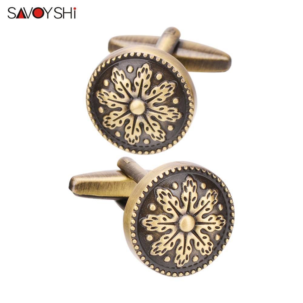 Men'S Grooming Brands - SAVOYSHI Vintage Bronze Muster Hemd Manschettenknöpfe