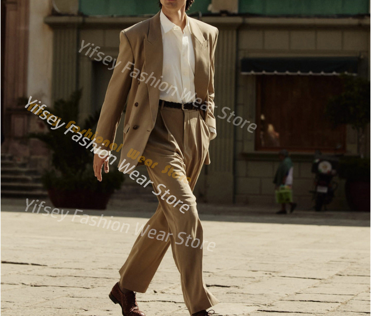 Men'S Grooming Brands - Khaki Herrenanzug Komplettset für Hochzeit und