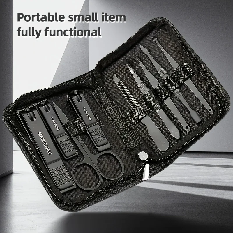 Men'S Grooming Gift Set - 9-teiliges Maniküre-Set Pediküre-Werkzeugset Nagelpflege-Kit für Frauen