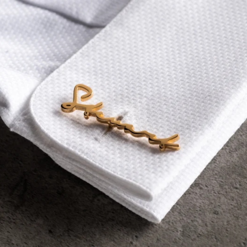 Men'S Grooming & Health Made Simple - Personalisierte Manschettenknöpfe aus 18K vergoldetem Edelstahl,