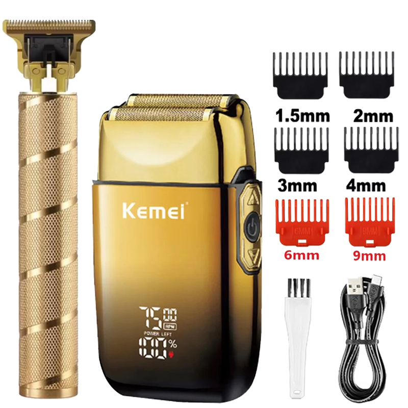 Men'S Grooming Gift Set - Kemei KM-TX10 T9 Haarschneider Elektrischer Rasierer