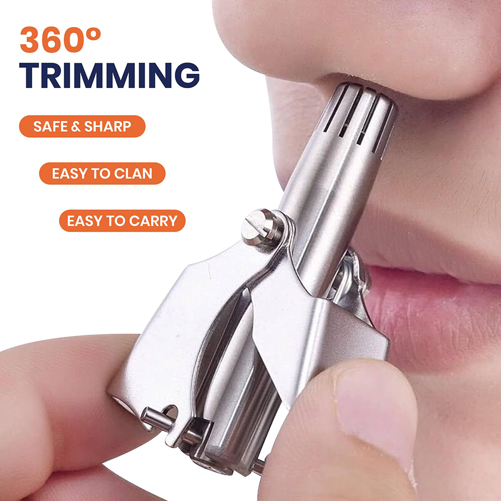 Men'S Grooming Ear Hair - Tragbarer manueller Nasen- und Ohrhaarschneider aus