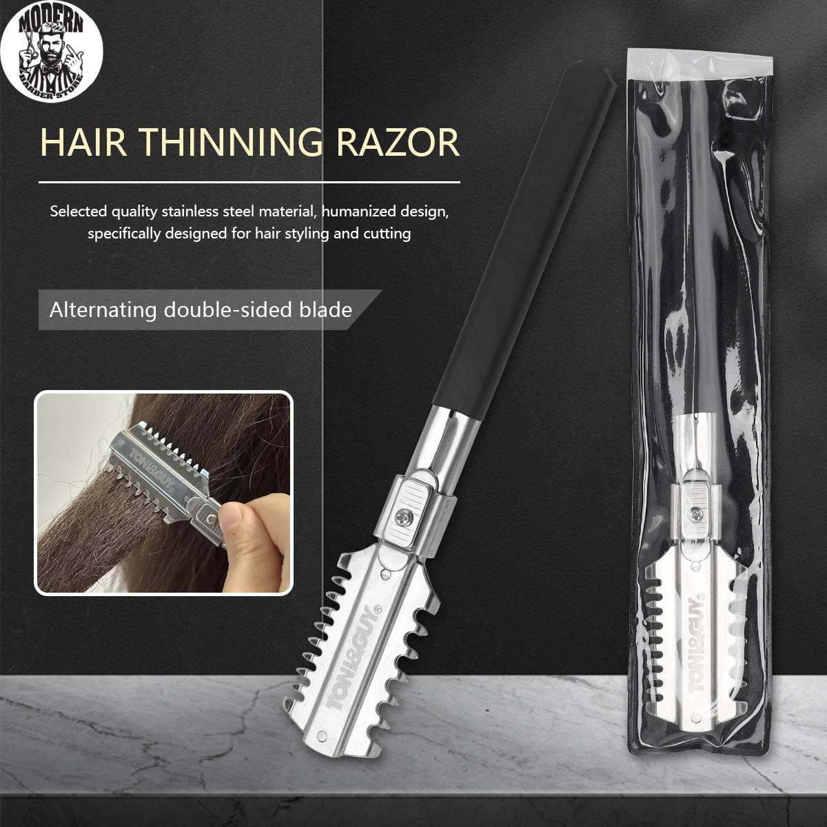 Men'S Grooming Trimmer - Salon Doppelklingen-Rasiermesser für Haarschnitte, manuelle Haarschneidewerkzeuge,