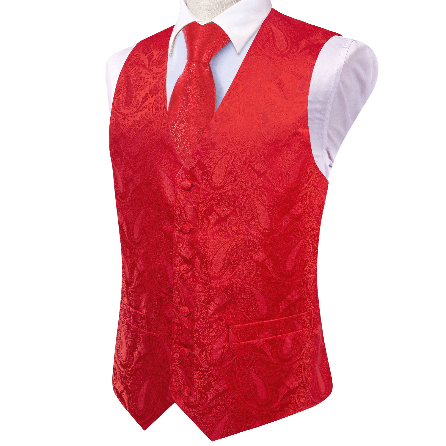Leuchtend rotes Paisley-Jacqua – Mens Grooming Kit For Wedding Bewertung und Preis