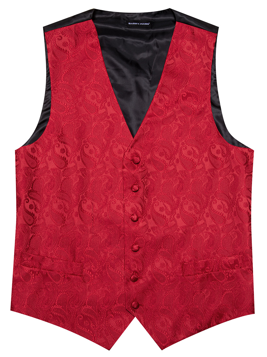 Leuchtend rotes Paisley-Access – Mens Grooming Kit For Wedding Bewertung und Preis